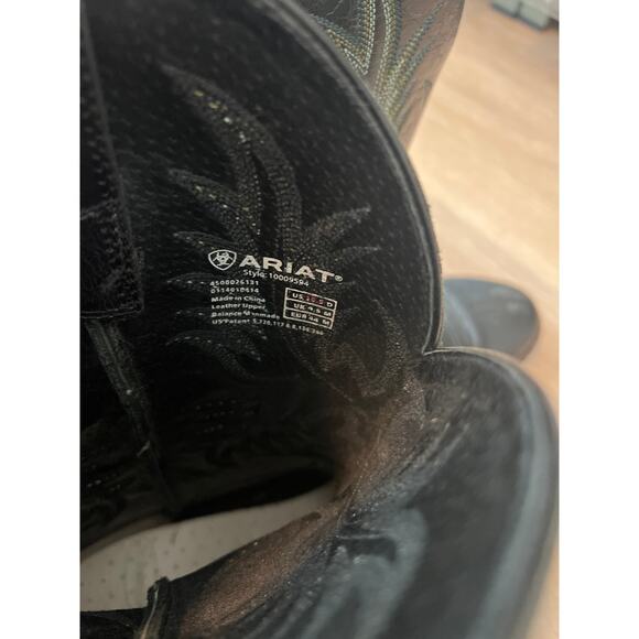 Ariat Heritage STOCKMAN Western Rodeo Cowboy Boots Men's Size 10.5 D Black - Picture 8 of 9